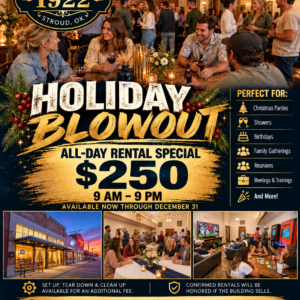 Holiday Blowout – $250 All-Day Rental